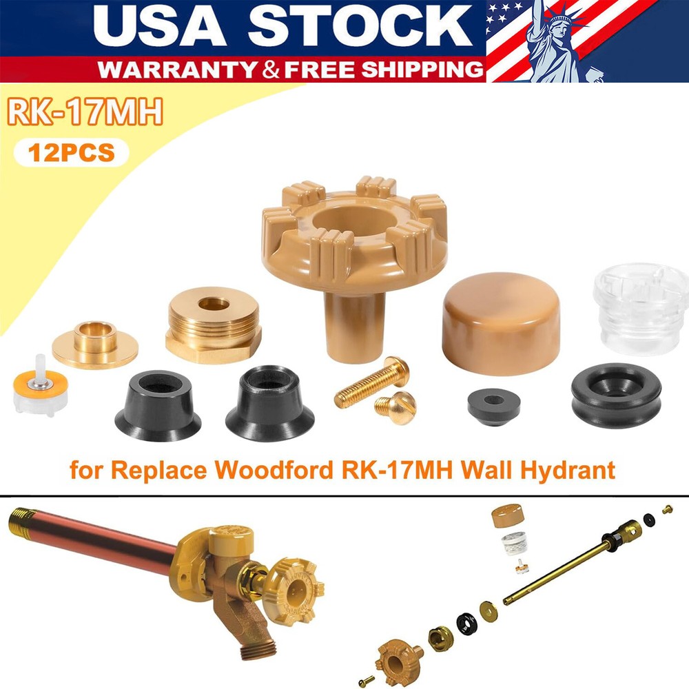 12Pcs RK-17MH Metal Handle Repair Kit Fits Woodford Model 17 Outdoor Wall Faucet