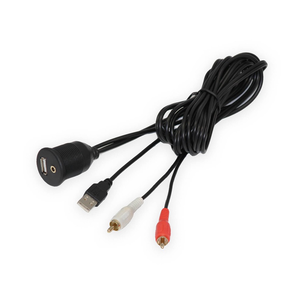 Motorcycle Bluetooth Receiver w/Cover, Wired Remote, Antenna, AUX Interface