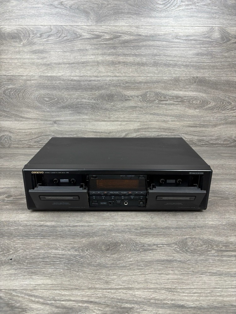 Onkyo TA-RW414 Dual Cassette Tape Deck Tested Working! Missing 1 Eject Button!