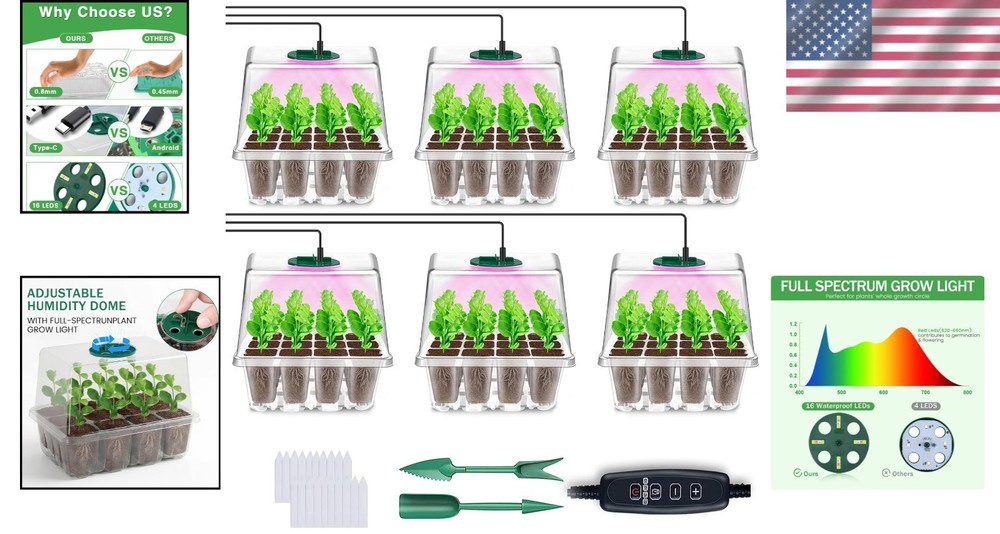 Smart Seed Starter Kit with Full Spectrum Light