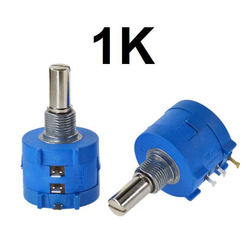1K Ohm Rotary Potentiometer Pot 10 Turn Variable Dial Resistor