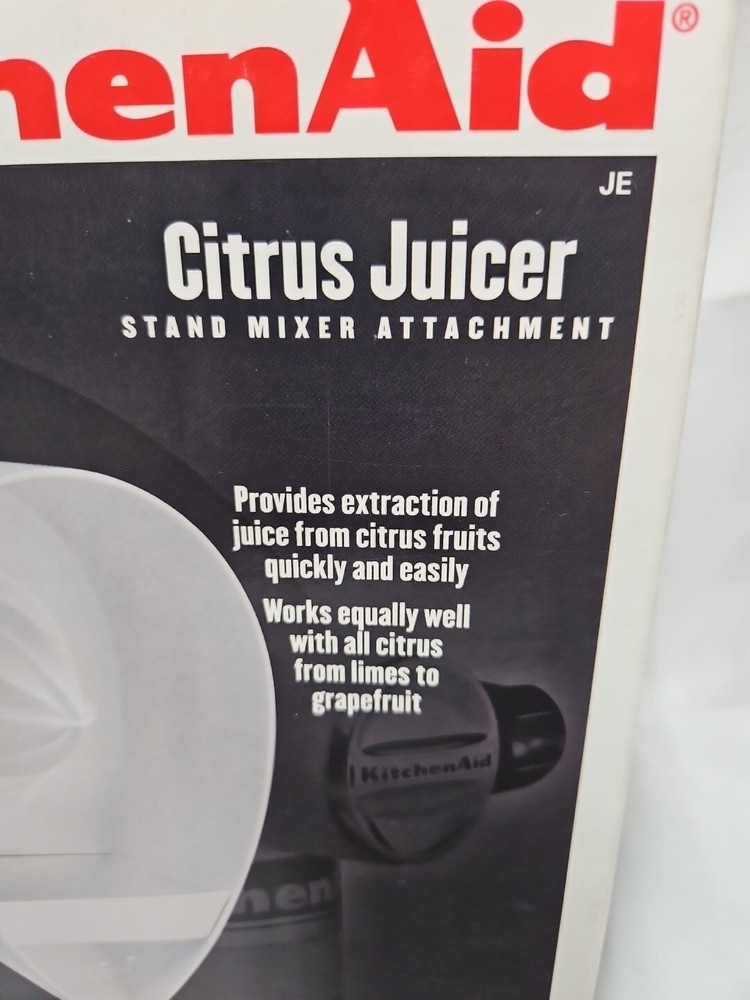 KitchenAid JE Citrus Juicer W Strainer Attachment Lemons Grapefruits Oranges