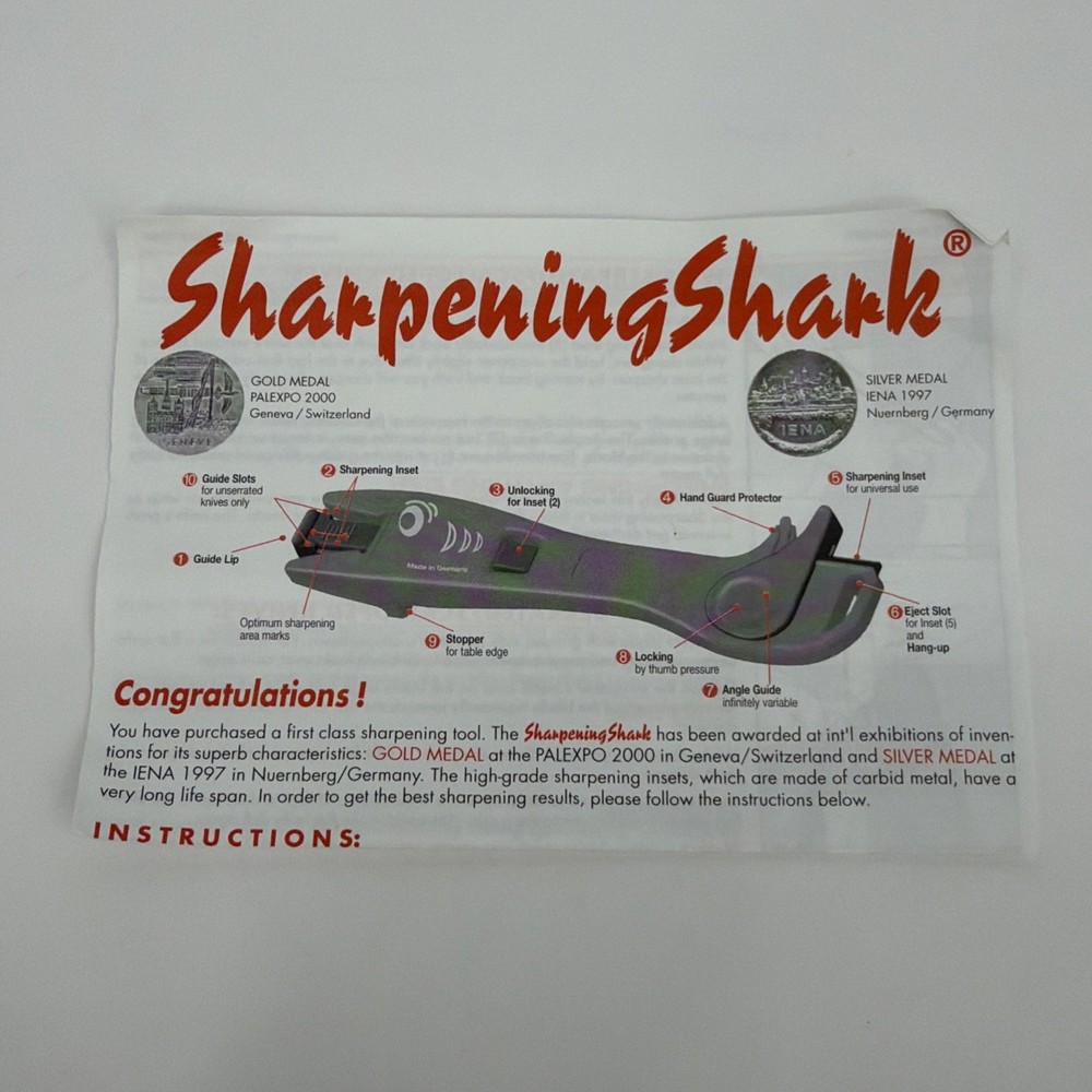 Sharpening Shark Tool w/ Manual NEW
