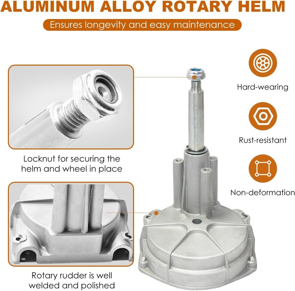 12ft Boat Steering System, Cable Outboard Steering Kit 3/4" Standard Taper