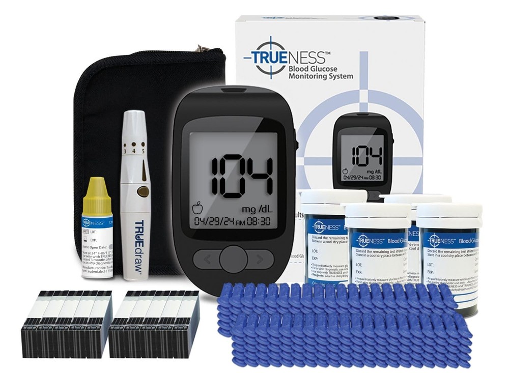 Blood Glucose Meter Bundle - Includes Meter, Meter Case, 100 Test Strips, 100...