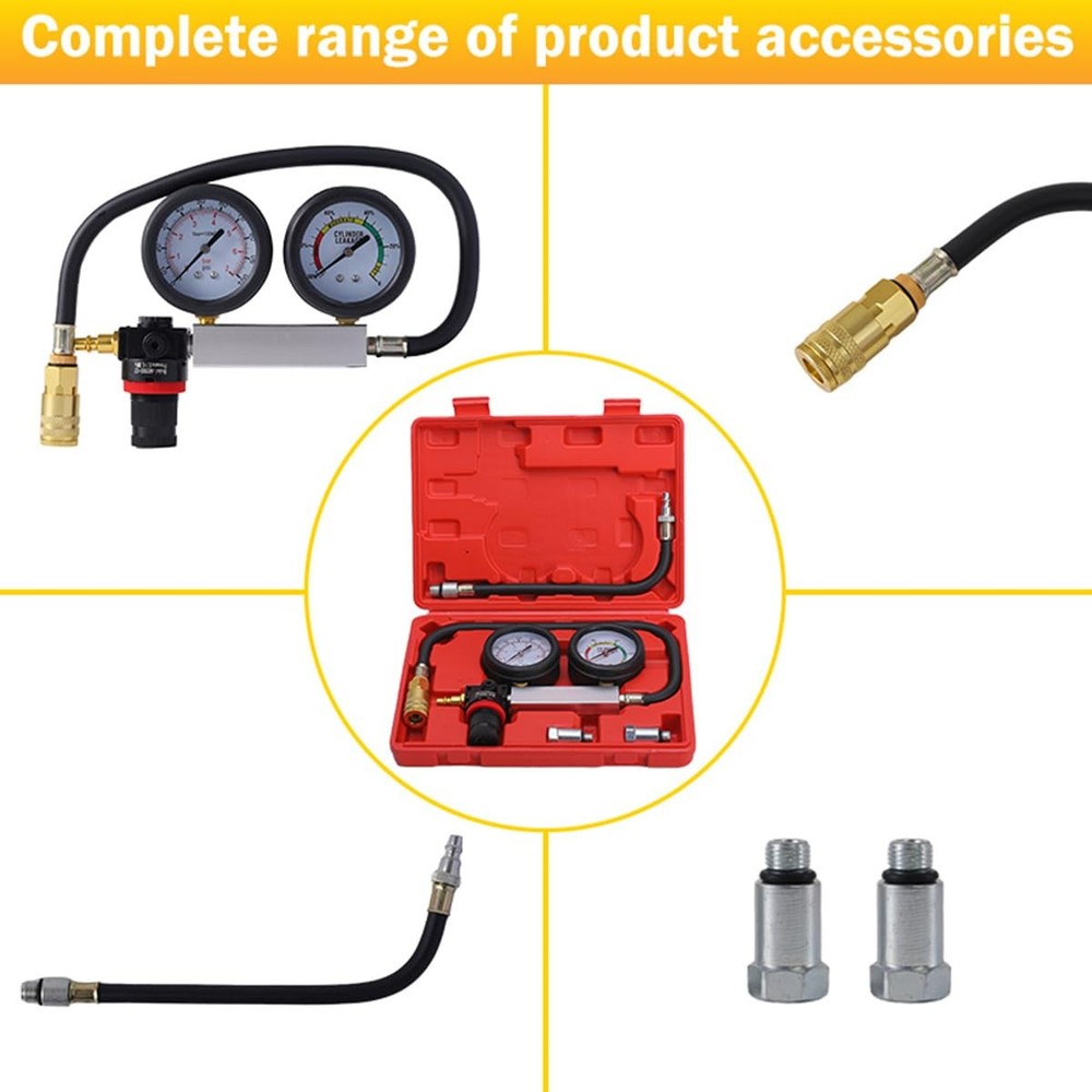 TU-21 Cylinder Leak Down Tester Kit Engine Compression Test for Car Motorcycle