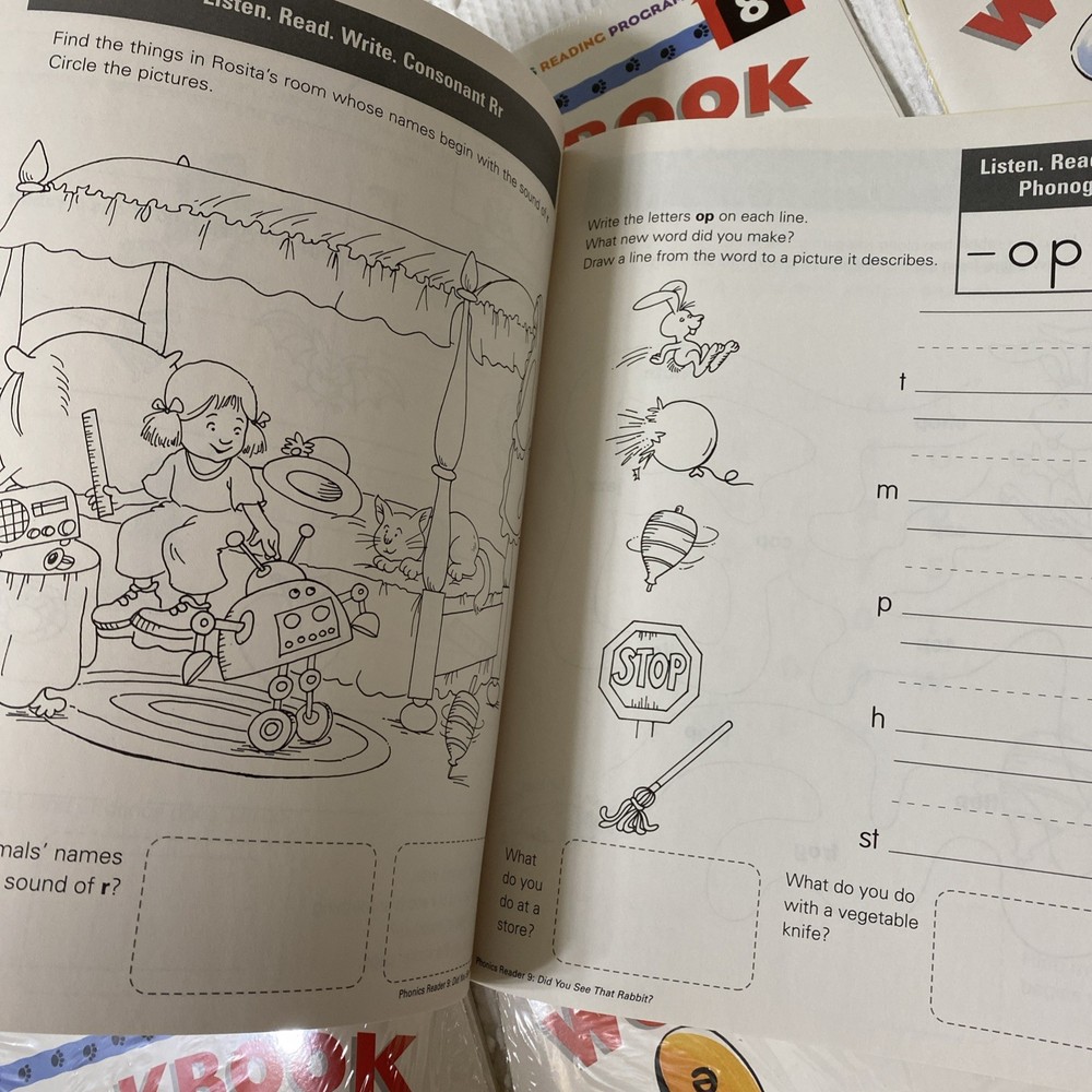 Scholastic Phonics Reading Program Workbooks 1-20 Homeschool Lot