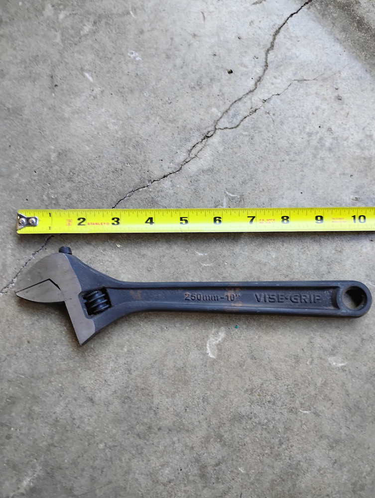 10" IRWIN VISE GRIP ADJUSTABLE WRENCH BLACK OXIDE