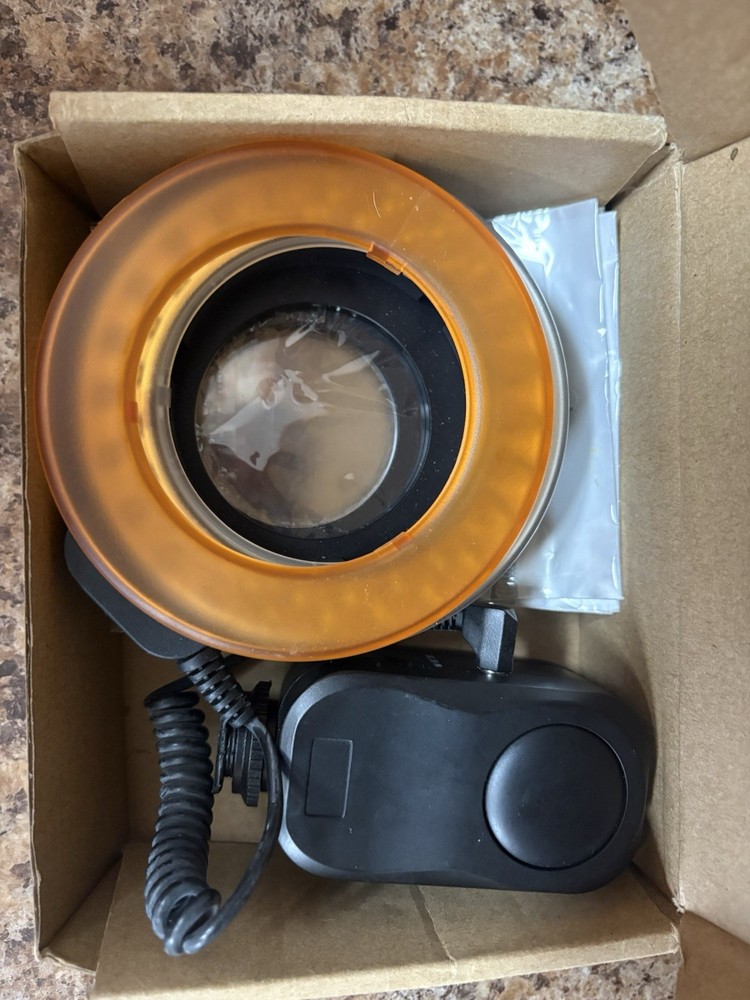 Chrome Macro Led Ring Light With 5 Adapter Rings