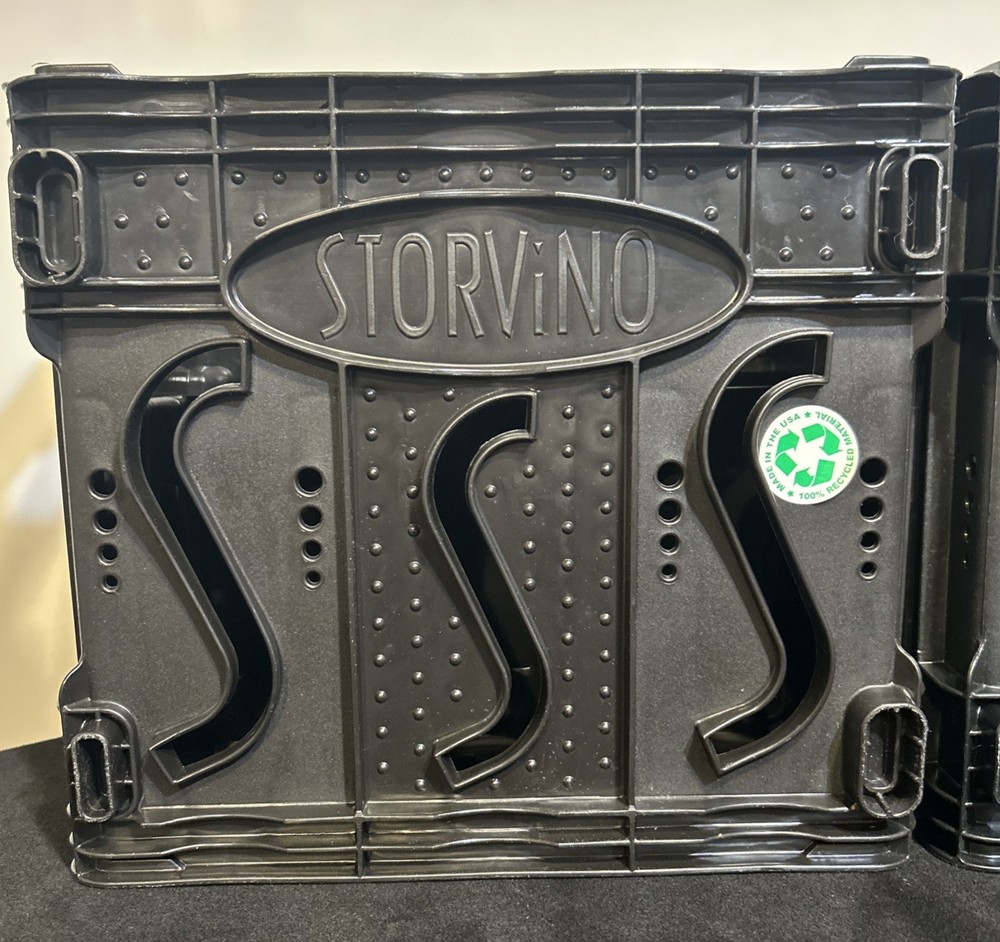 STORViNO Stackable Transportable 6 Bottle Wine Storage Crate Black 2 Available