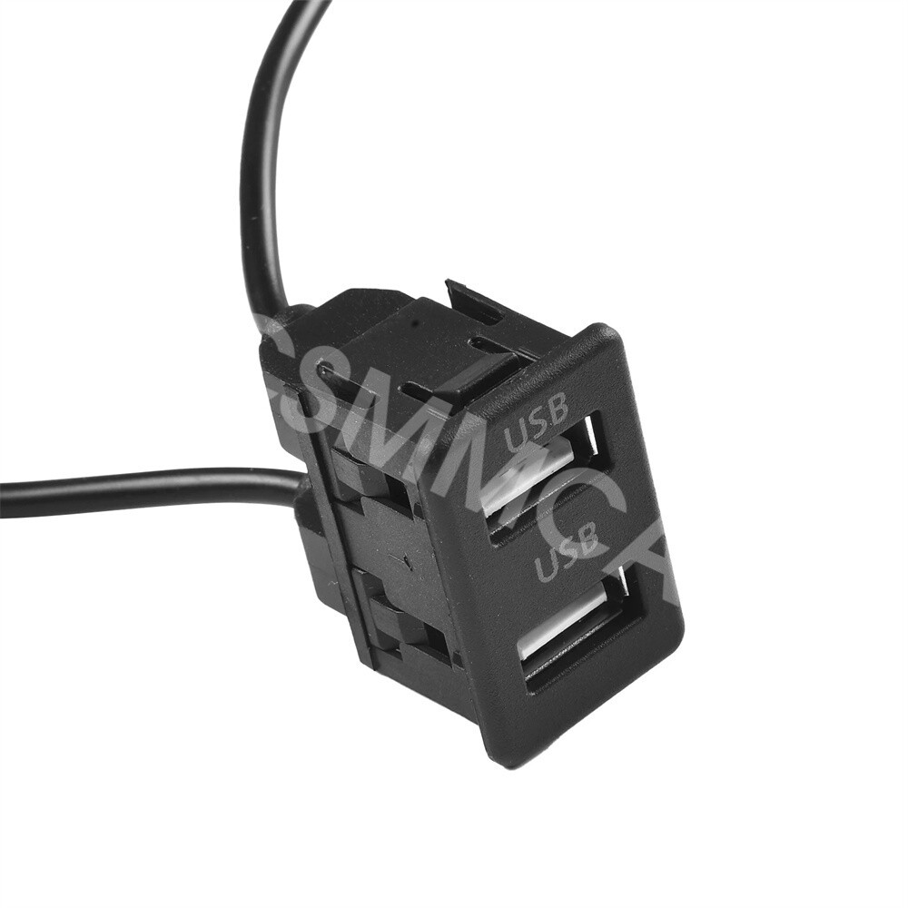 Car Android Navigation Dual USB Port Panel Interface Extension Cable Adapter