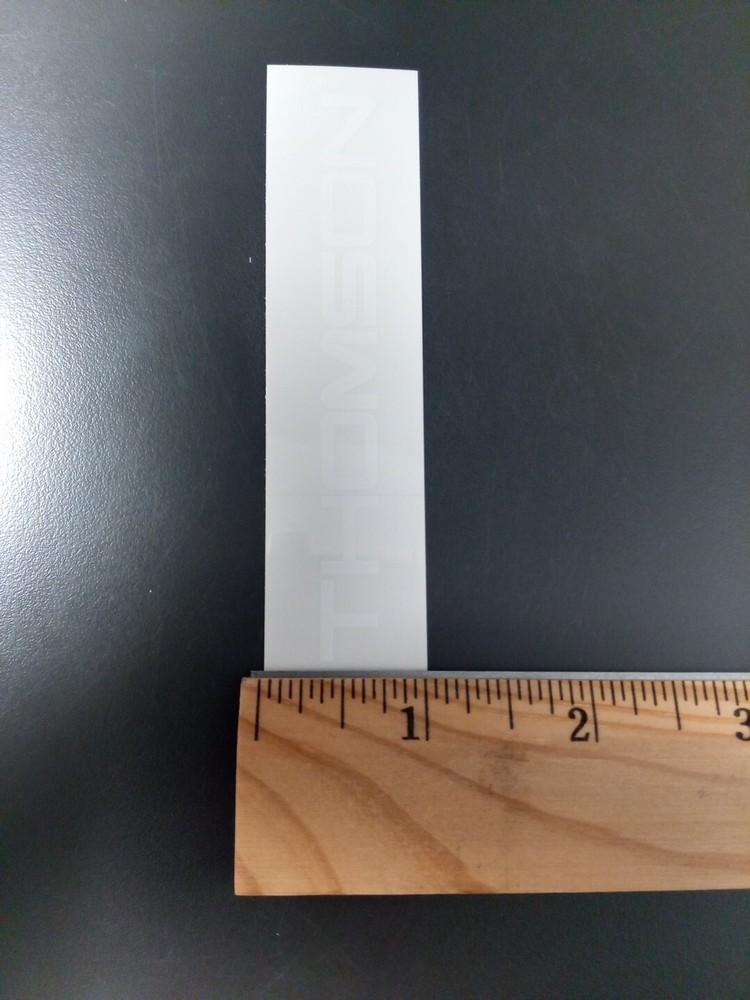 4" Thomson Decal/Sticker White On Clear