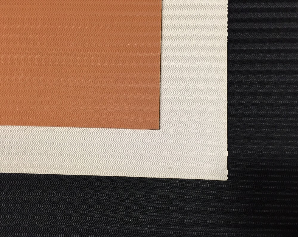 SoleTech Wavy Rib Soling Sheets - 15" x 30" - White - 12 Iron