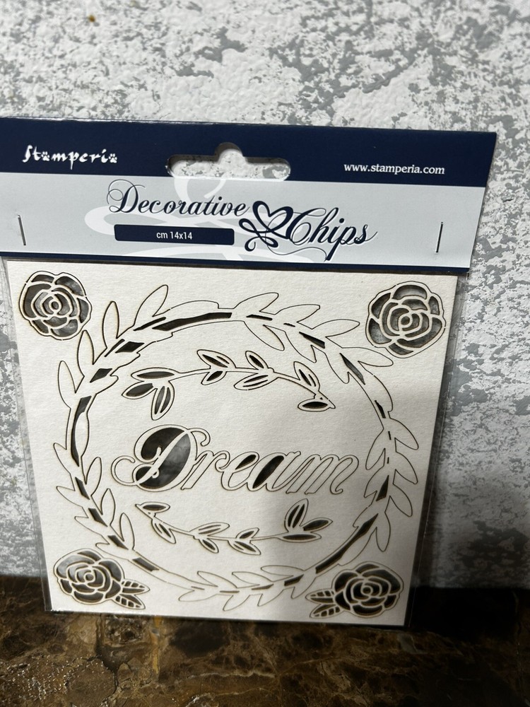 Stamperia Decorative chips light chipboard