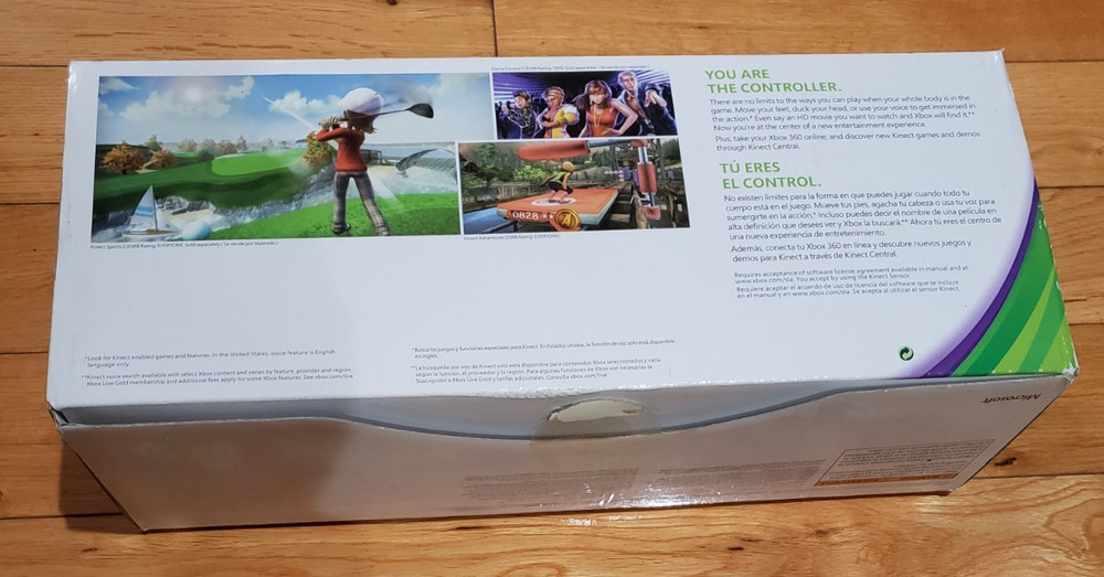 Genuine Microsoft Xbox 360 Kinect Bundle, USB Adapter, SEALED Game, Complete IOB