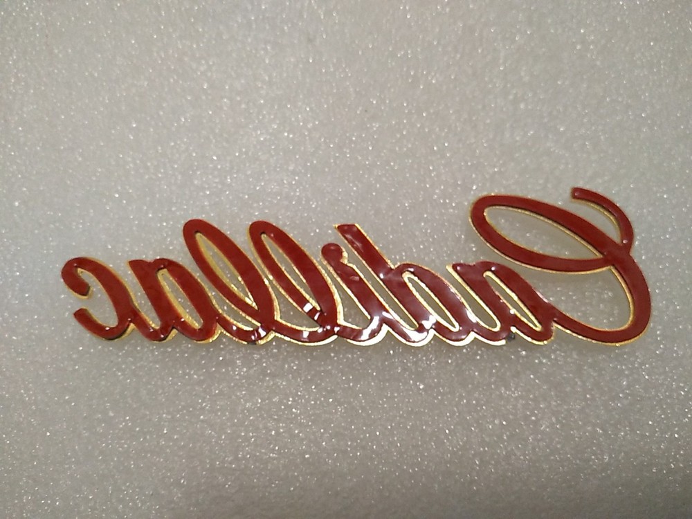 Cadillac Fleetwood Deville Brougham Script Emblem Badge Rear Quarter Panel/Trunk