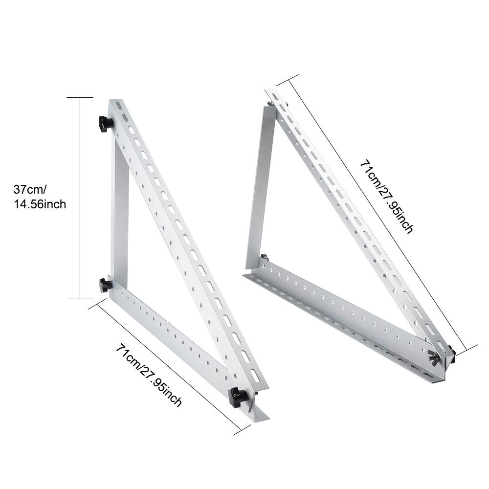 28" Solar Panel RV Tilt Mount Brackets Ground Roof Flat Surface Adjustable Frame