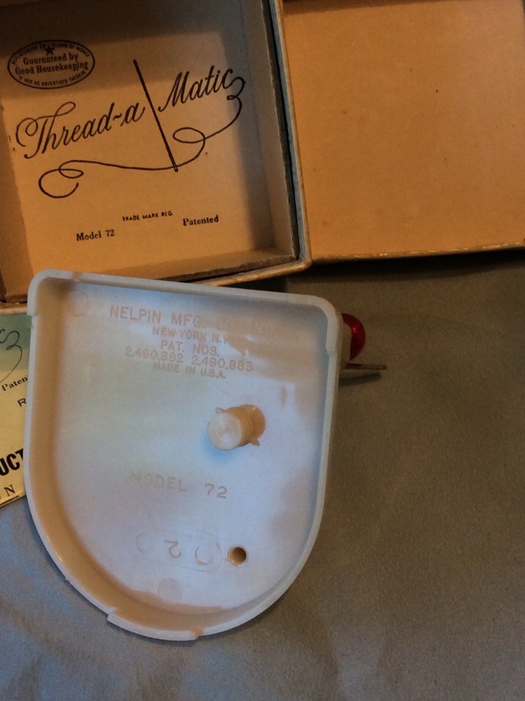 Vintage Thread-a Matic Model 72 "Jewel" Needle Threader w/ Box & Insert