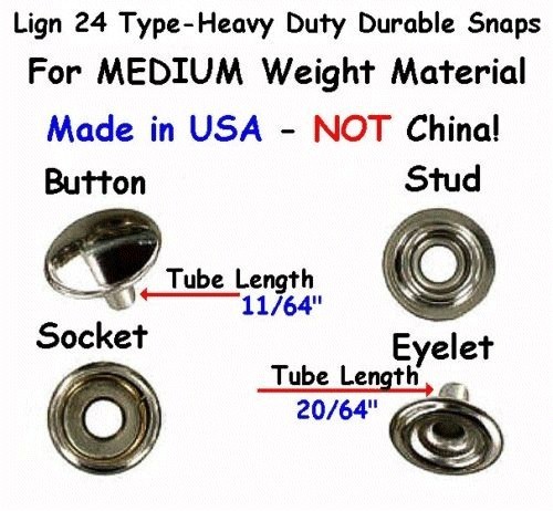 10 Sets Brass ~LEATHER SNAPs FASTNER KIT w/ TOOLS For Medium thickness material