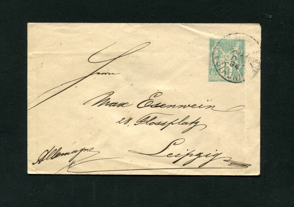 France Ga Envelope 5 C. Nach Leipzig (EB-6)