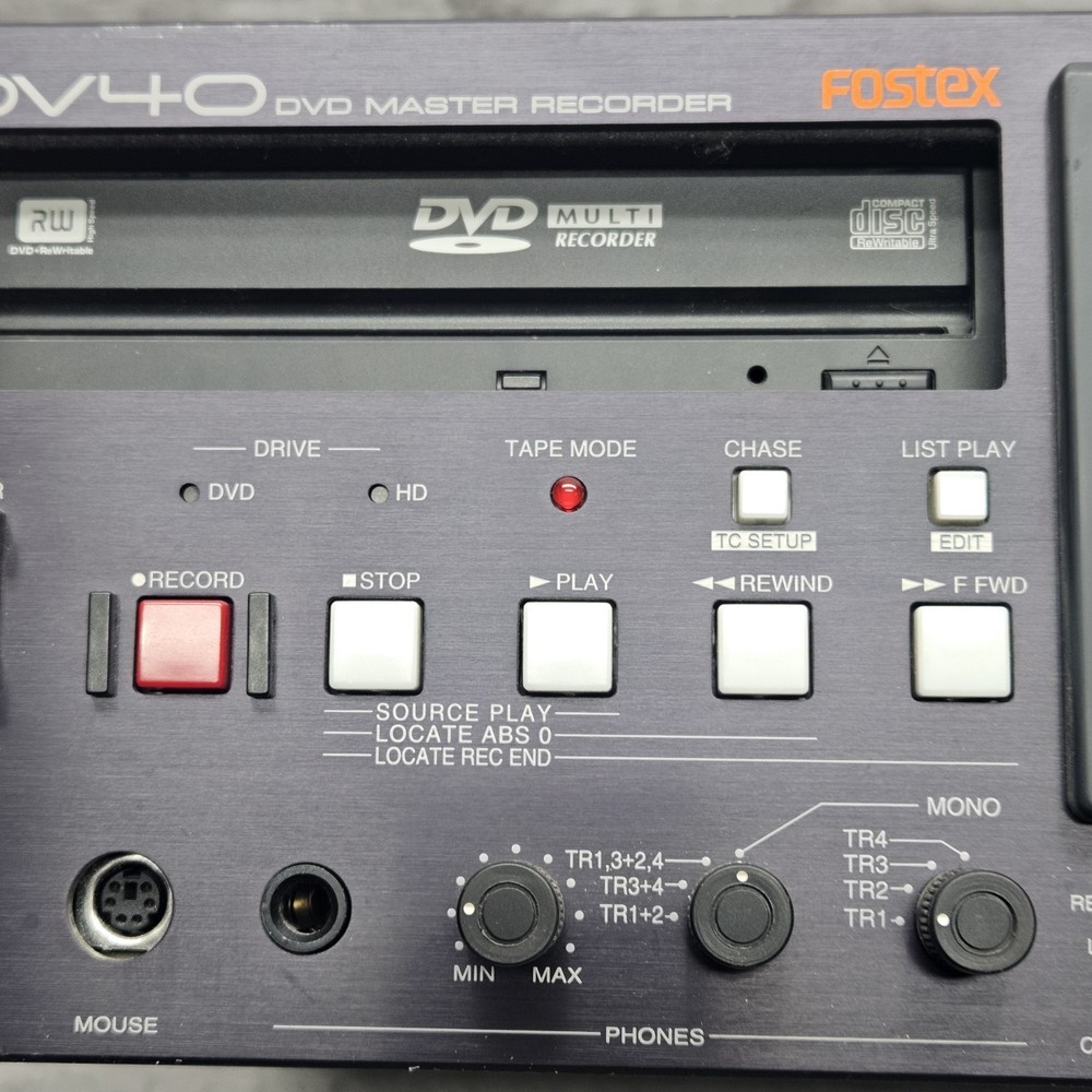Fostex DV40 DVD-RAM Multitrack Recorder Pro Level Master Recorder