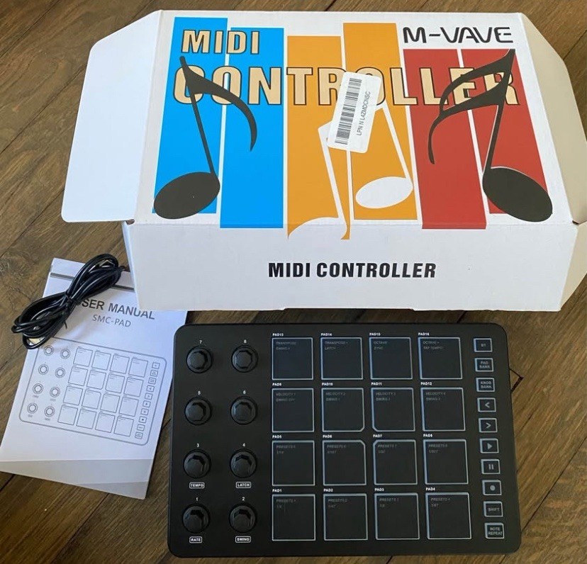 Wireless MIDI Controller Pads, Bluetooth Portable USB MIDI Controller
