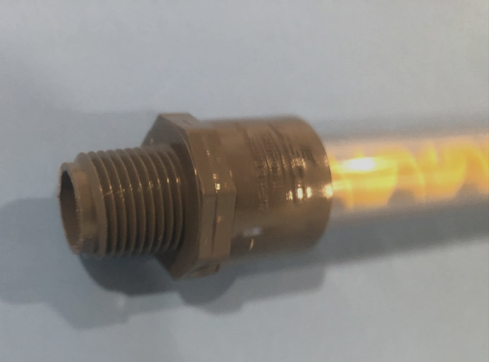 Static mixer clear 1/2" threads PVC schedule 80 1/2" ID process mixing