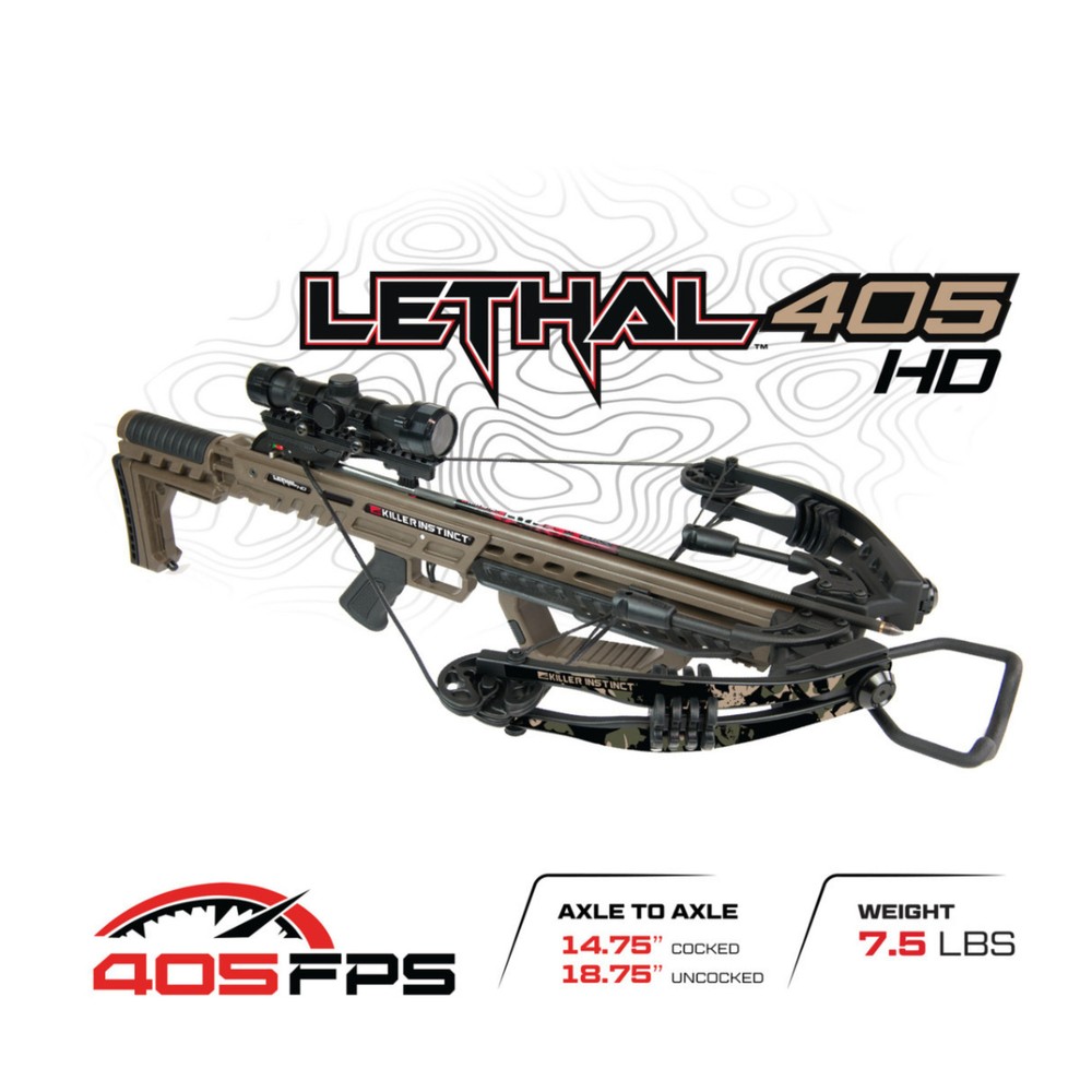 Killer Instinct Lethal HD405 Crossbow Bundle Hunting Weapon