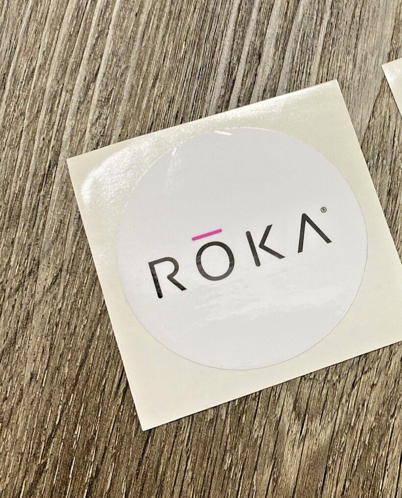Roka Round Sticker 3.5" Diameter White