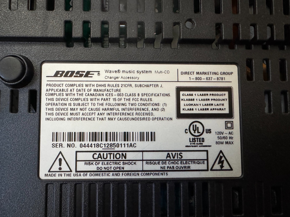 Bose Wave Music System CD AM/FM W/ 3 CD Changer & Remote Control