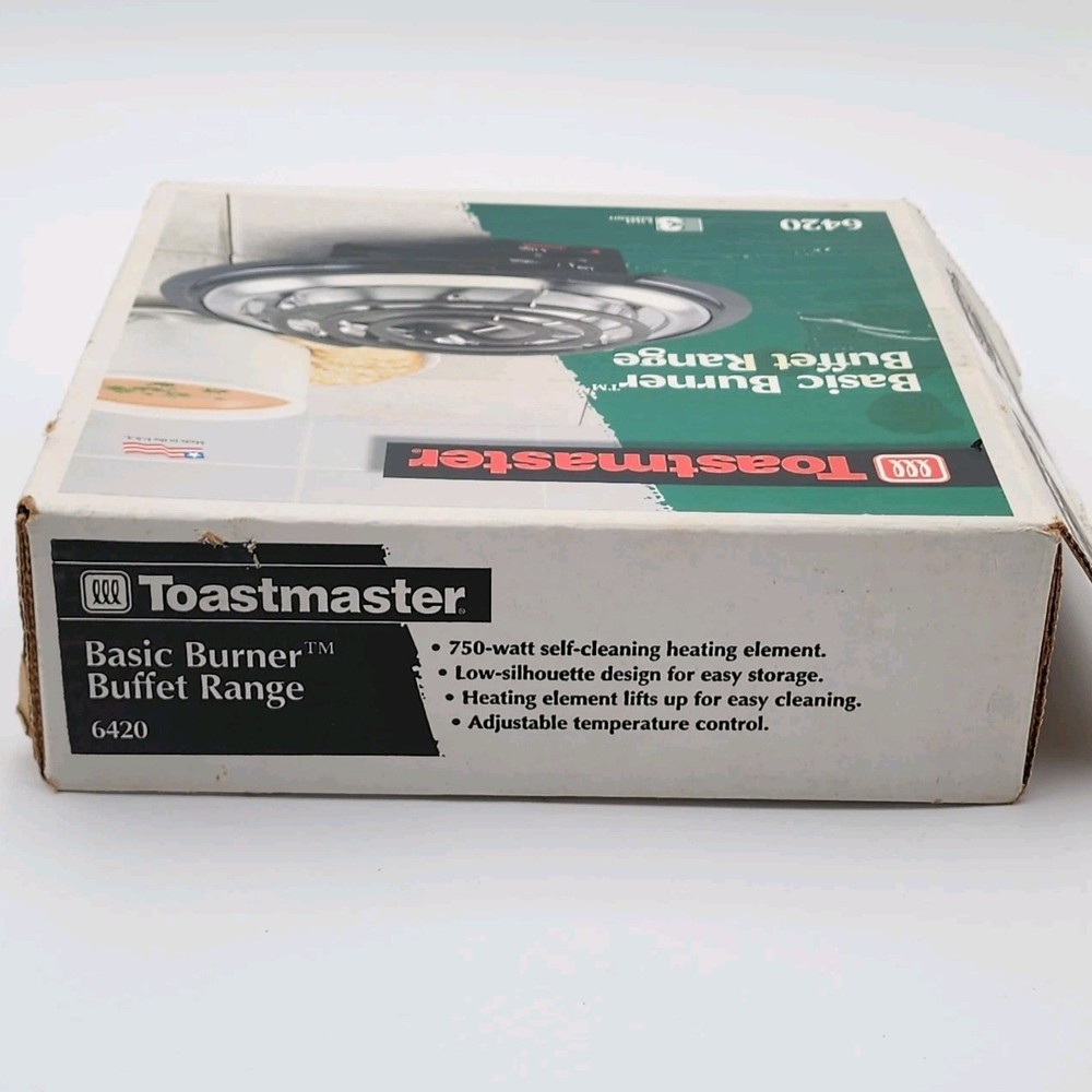 Vintage Toastmaster Basic Burner Buffet Range #6420 Single Electric Stove In Box