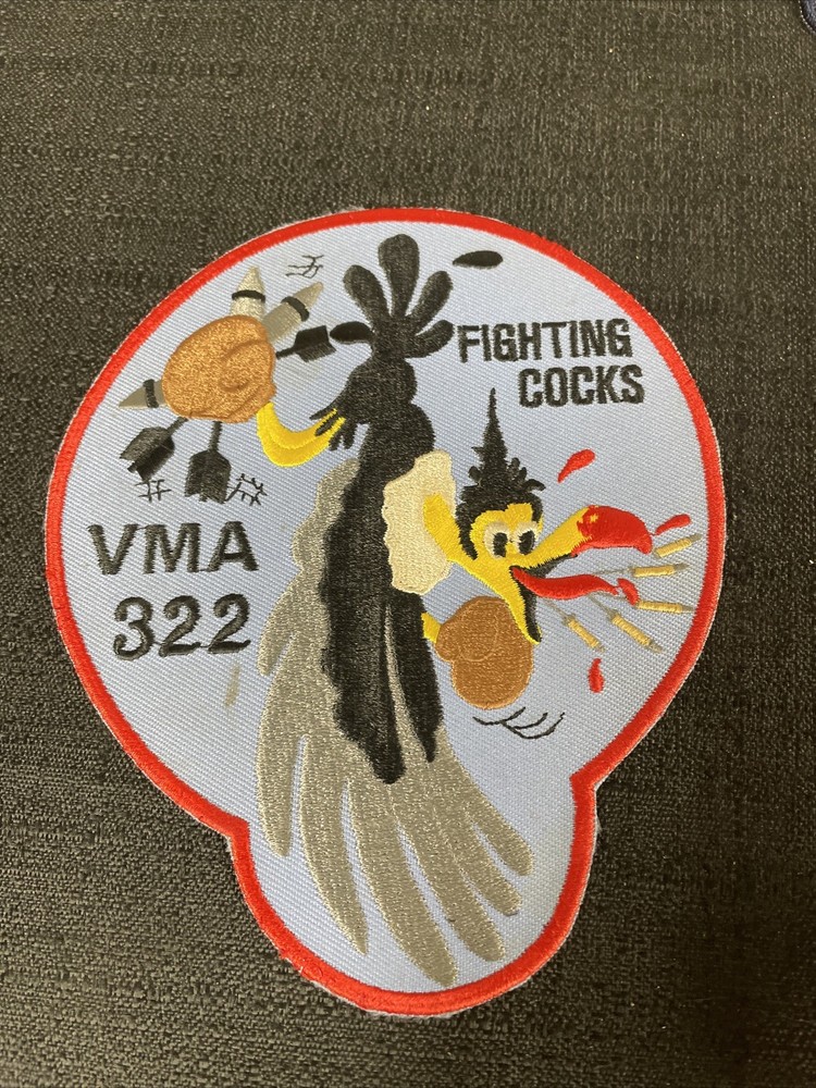 VMF-322 Fighting Cocks Squadron Throwback Patch