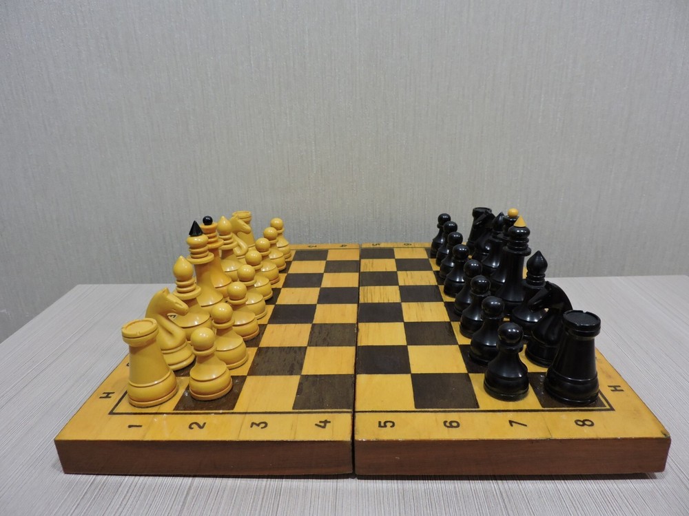 Rare Bakelite Vintage Chess Set Soviet USSR