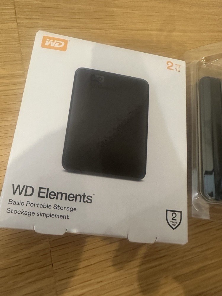 WD 2TB Elements Portable HDD, External Hard Drive, USB 3.0 for PC & Mac