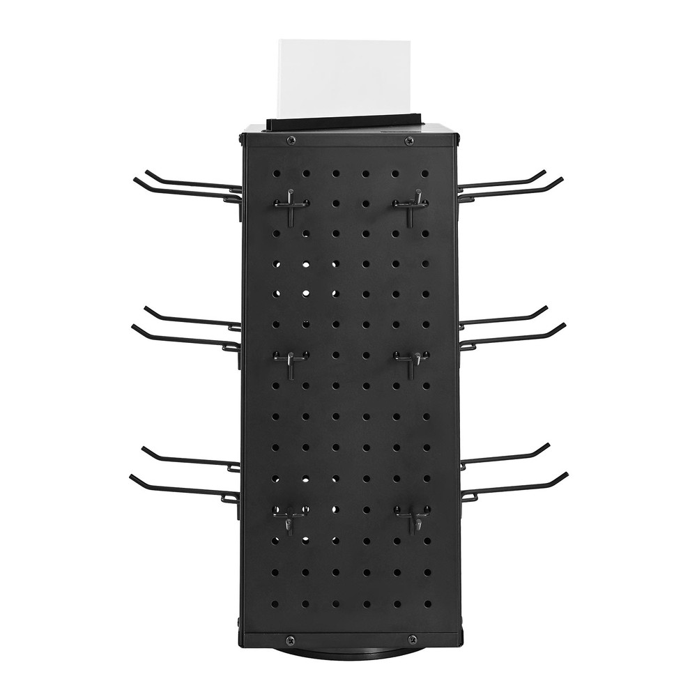 VEVOR Rotating Pegboard Display 4-Sided Spinning Peg Board Display with 24 Hooks