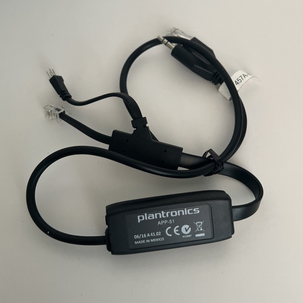 Plantronics APP-51 Hook Switch Cable/ Seller Refurbished