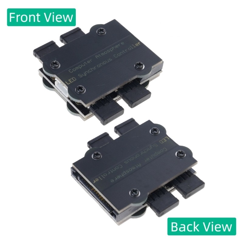 4 Port 5V ARGB Fan LED Sync Controller with USB2.0 9Pin Cable for Desktop