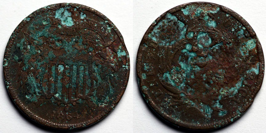 1864  Two Cent Piece