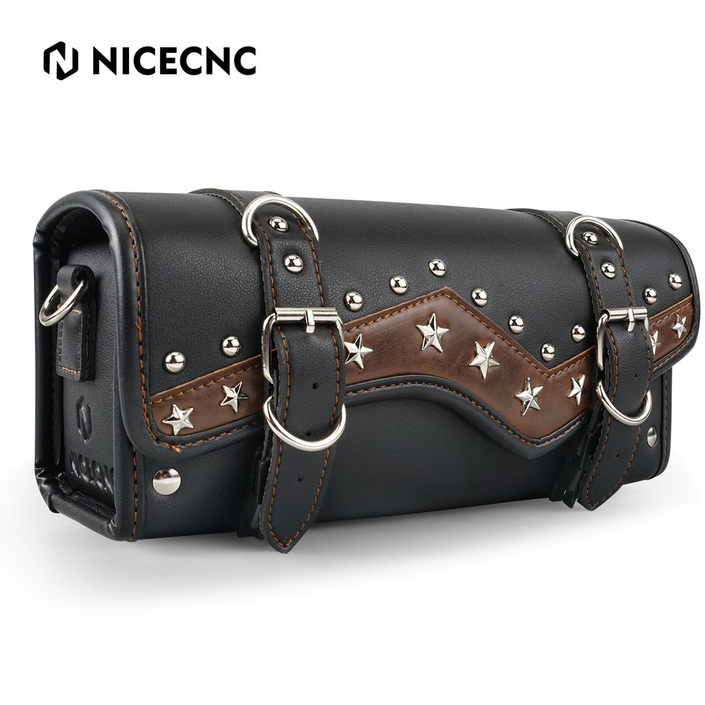 Motorcycle Front Fork Tool Bag Handlebar Pouch For Harley Dyna Super Glide