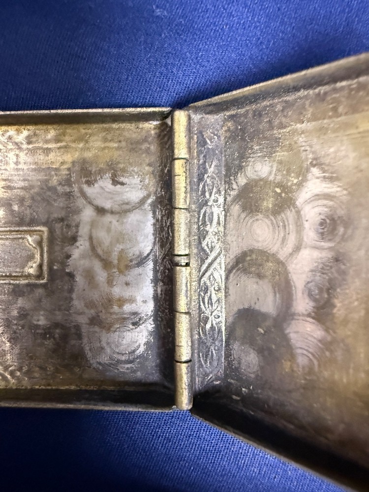 Art Deco Solid Silver Cigarette / Calling Card Case – Engine Turned Floral
