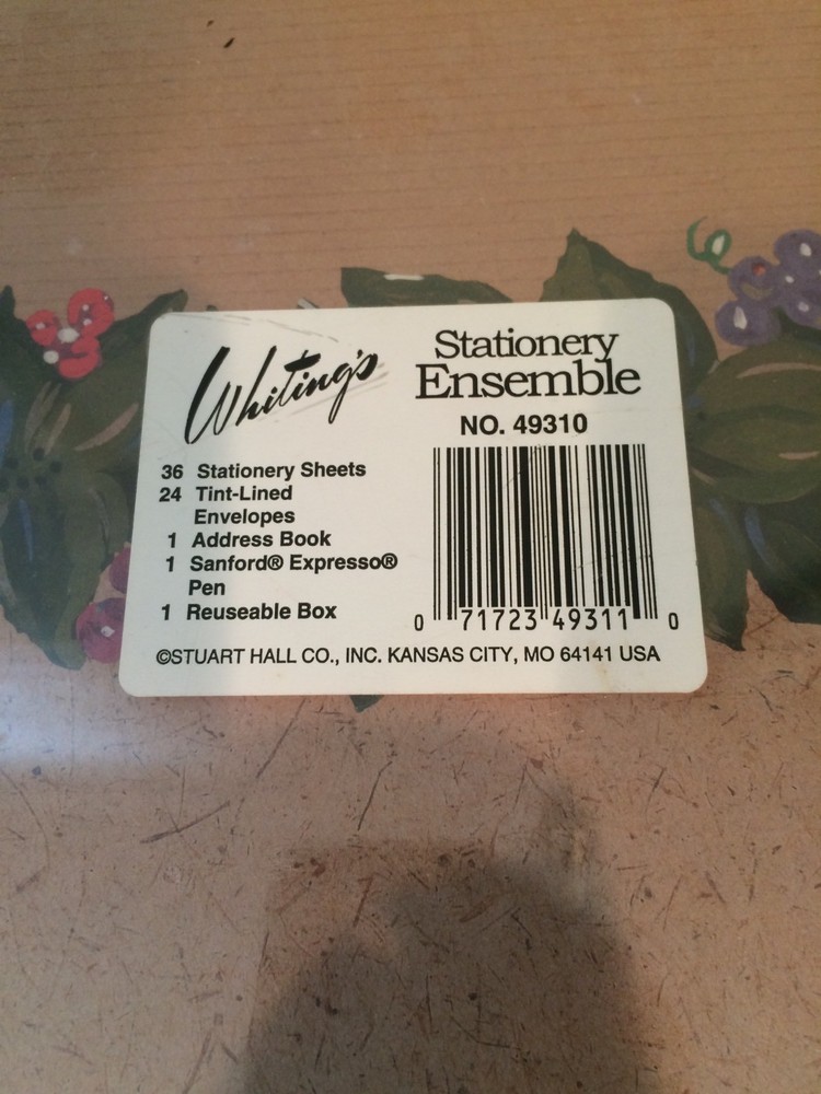 Whiting’s Stationery Ensemble New
