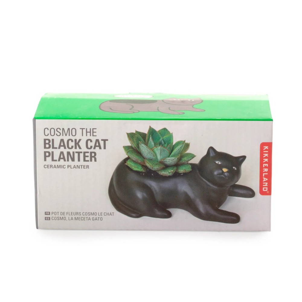 Kikkerland Black Cat Planter
