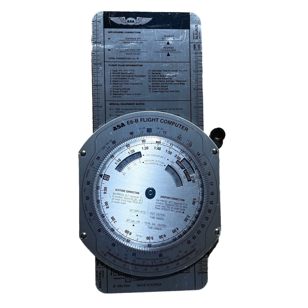 asa E6-B Flight Computer Preowned Metal