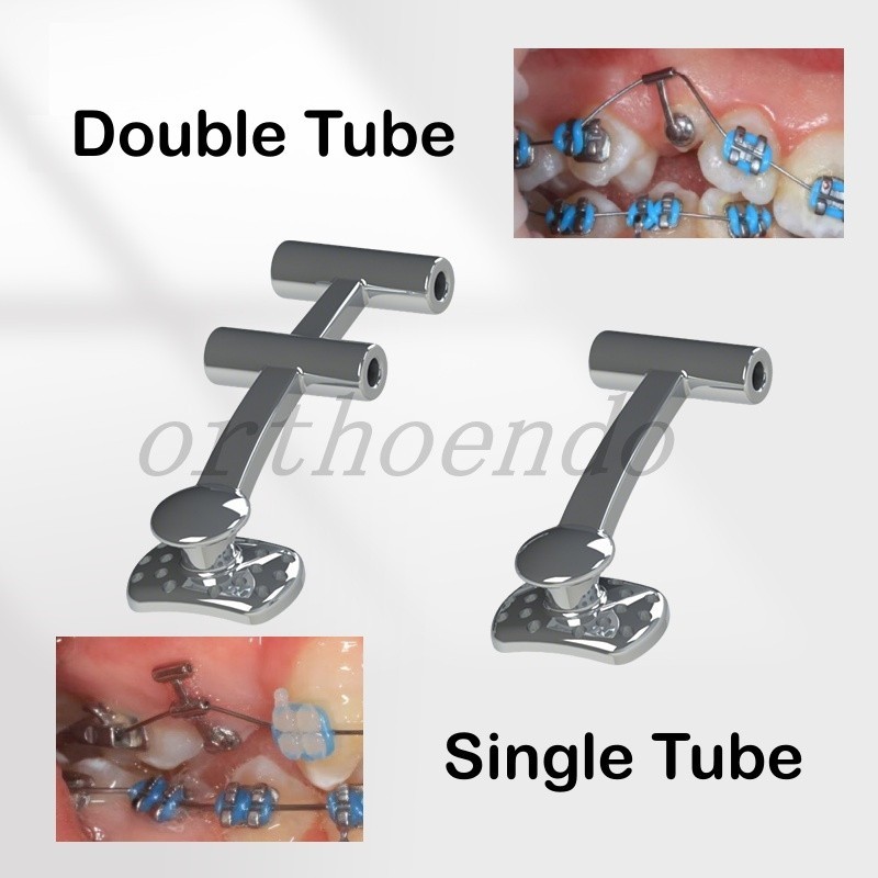 Dental Orthodontic Lingual Button Crimpable Hook Bondable Button Chain Mesh Base