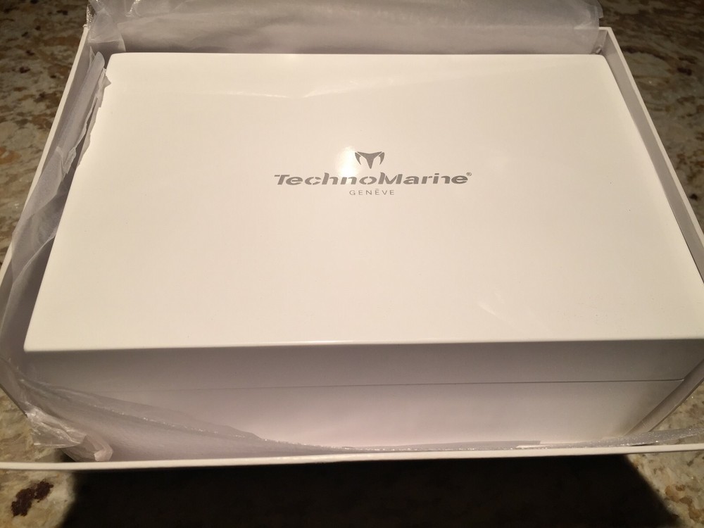 Authentic TechnoMarine White Watch Presentation Box with Papers