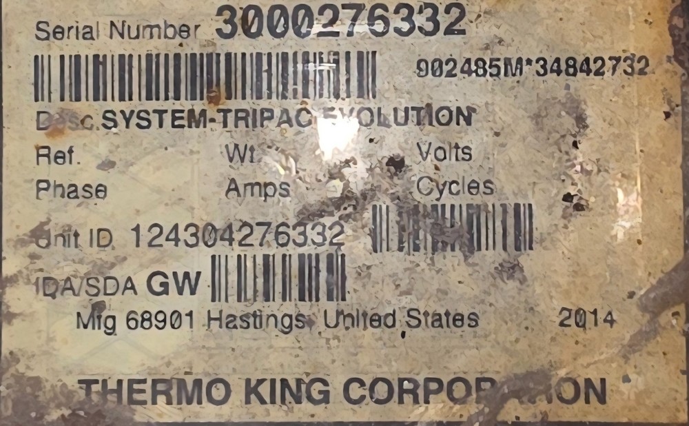 THERMO KING TRIPAC EVOLUTION (DIESEL) AUXILIARY POWER UNIT