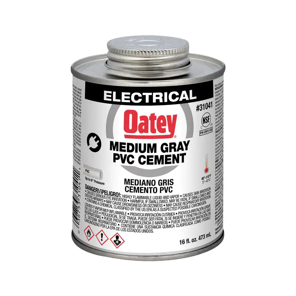 16 Oz. Medium Gray Electrical PVC Pipe Cement
