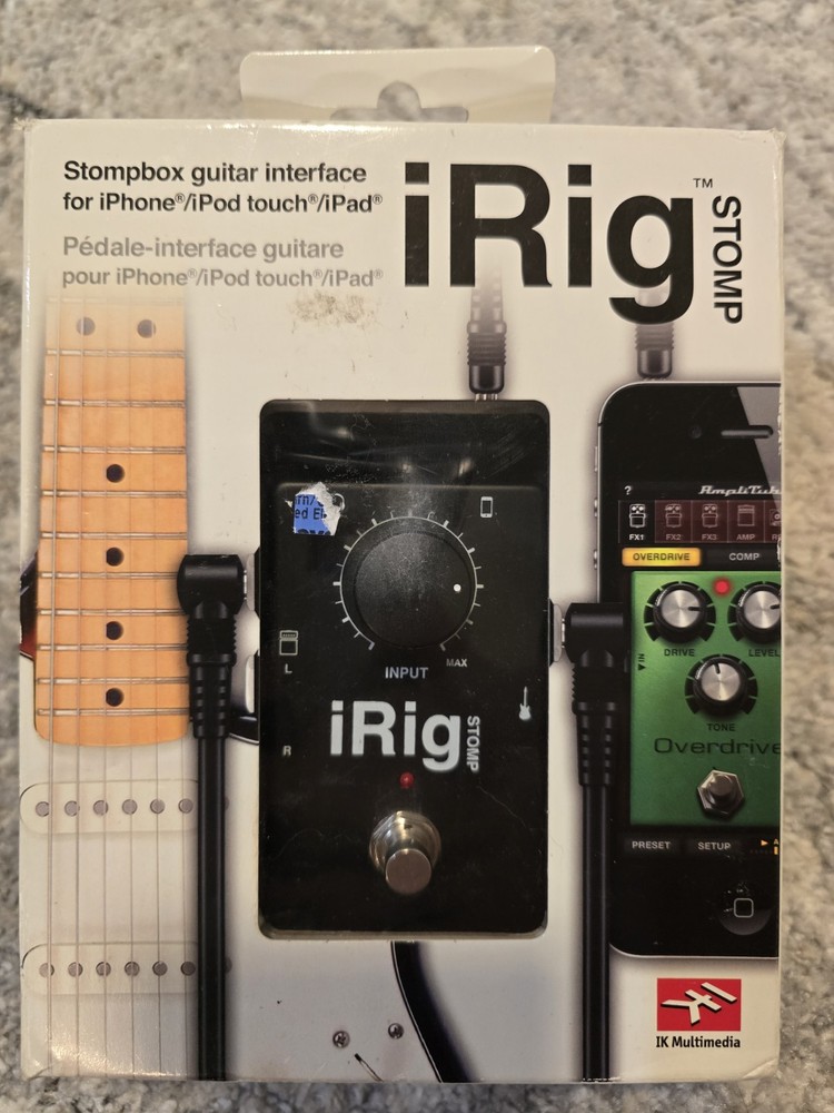 IK Multimedia iRig Stomp iOS Stompbox Guitar Interface EX
