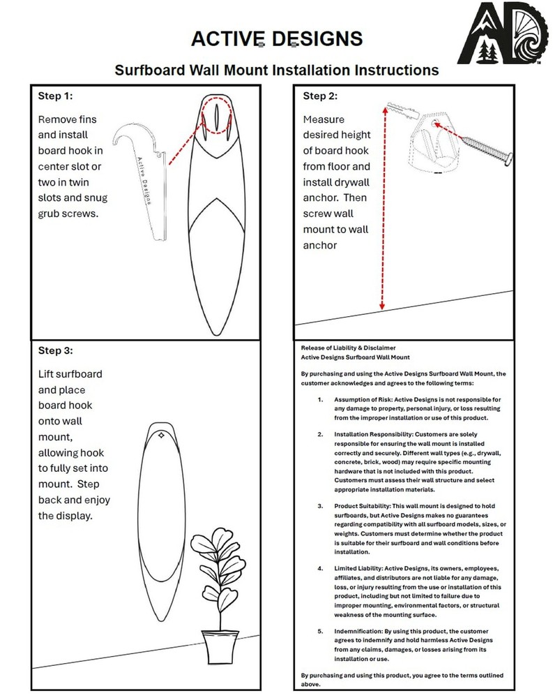 Vertical Surfboard Wall Mount- Hidden Floating Display for Shortboards, Mid L...