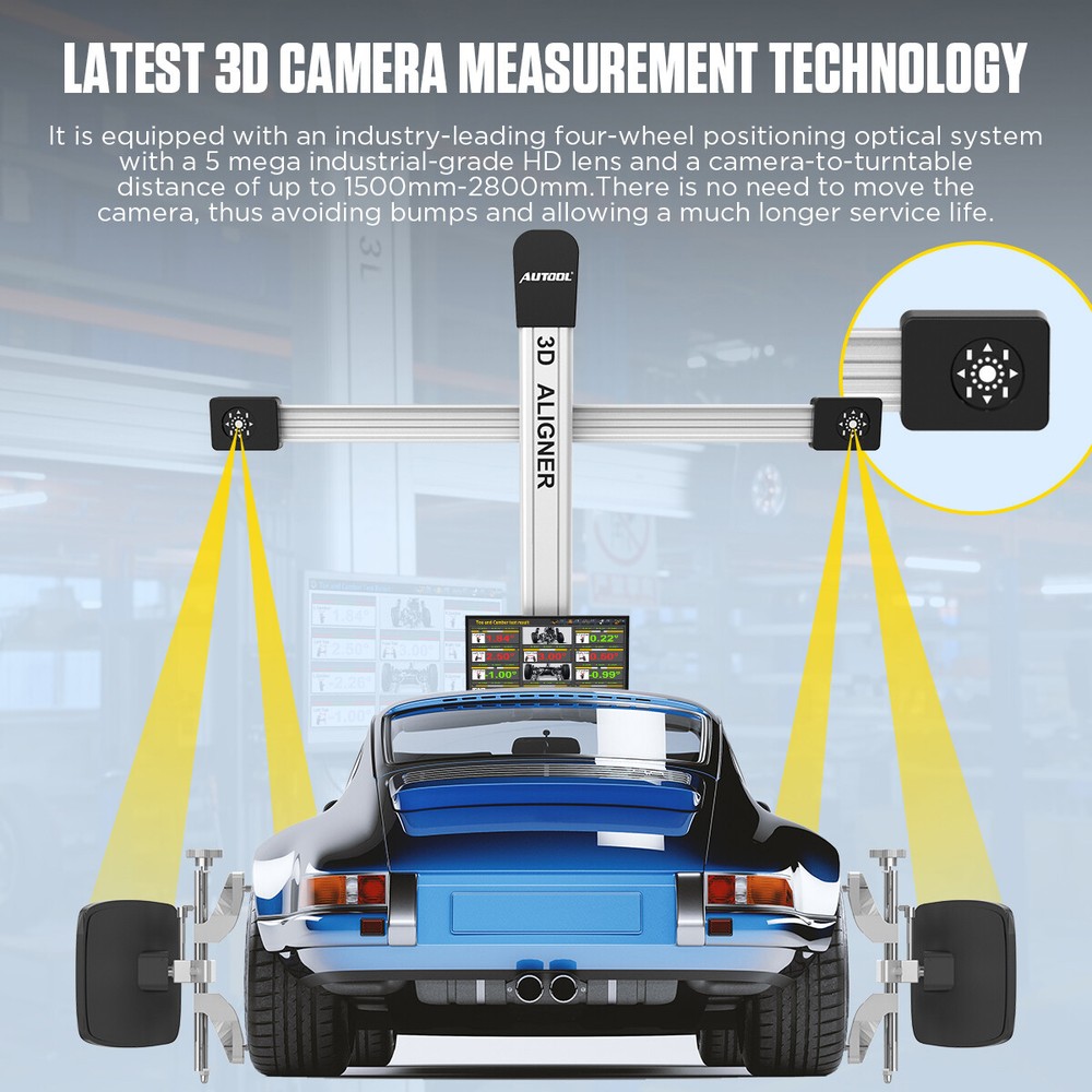 3D Fully Automatic Wheel Alignment Machine Car Tire Wheel Aligner System Tool